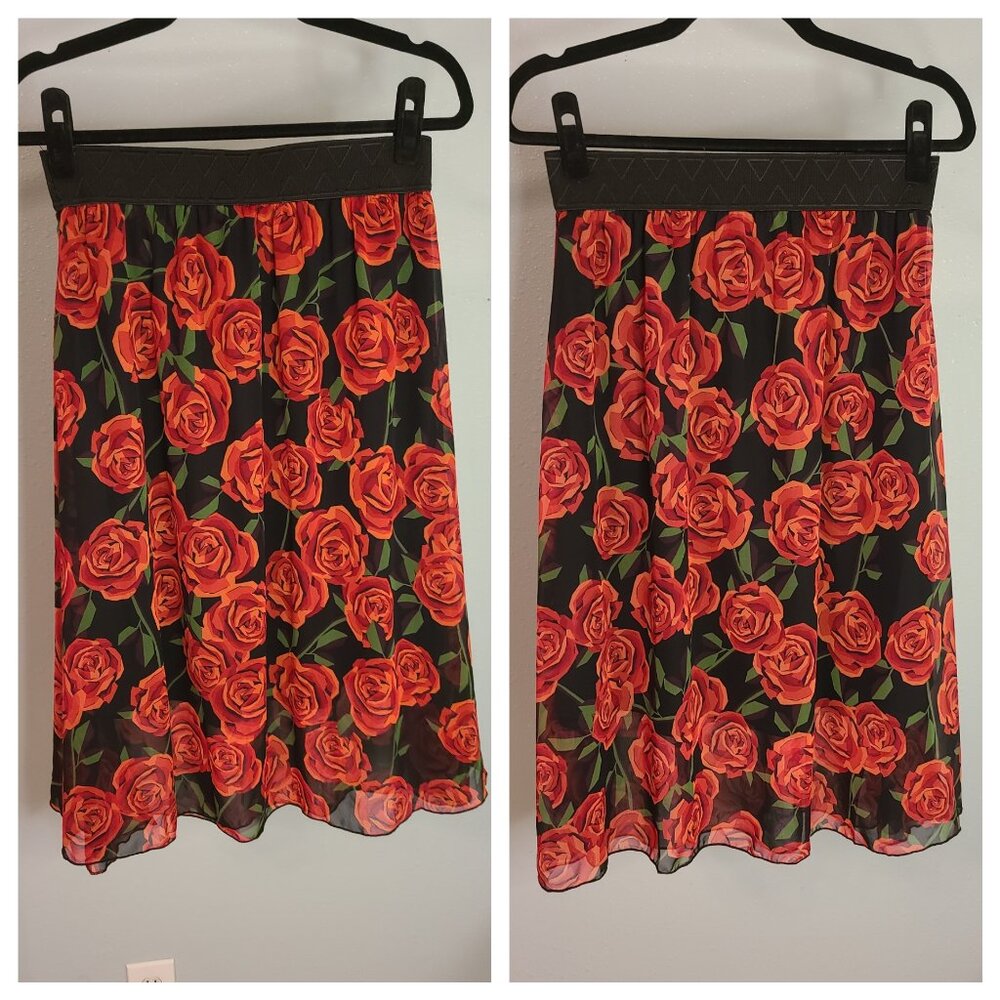 Rose skirt With Elaatic Waist